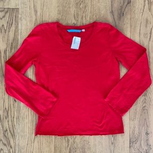Johnny Was Red Long Sleeve Tee Small